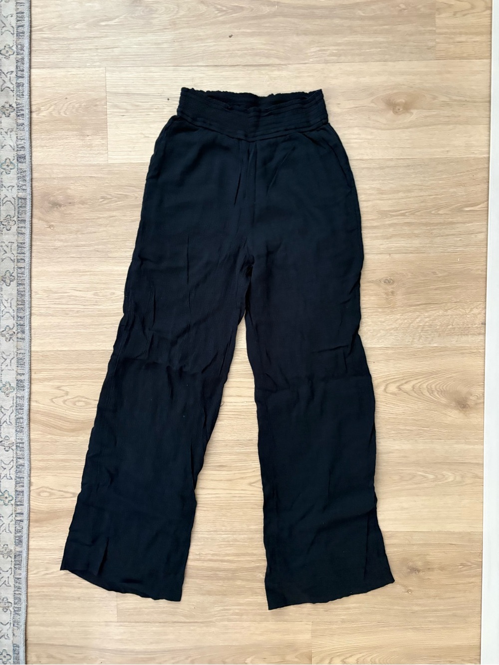 Abercrombie & Fitch Black Cotton Blend Pants